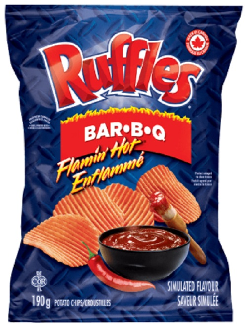 RUFFLES, Flamin' Hot Bbq Chips, 190 g
