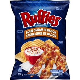 Ruffles Sour Cream 'n Bcn 66g