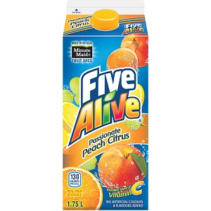 FIVE ALIVE, Passionate Peach Citrus Beverage, 1.75 L