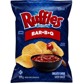 Ruffles BBQ Chips, 220g