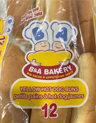 12 Yellow Hot Dog Bun 